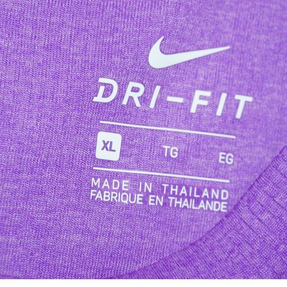 Nike Dri-Fit Purple Cropped Twist Tank Top - Size XL - Picture 2 of 3